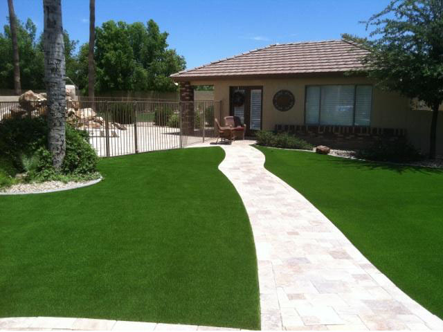 Artificial Grass Batavia, Illinois Garden Ideas, Small Front Yard Landscaping