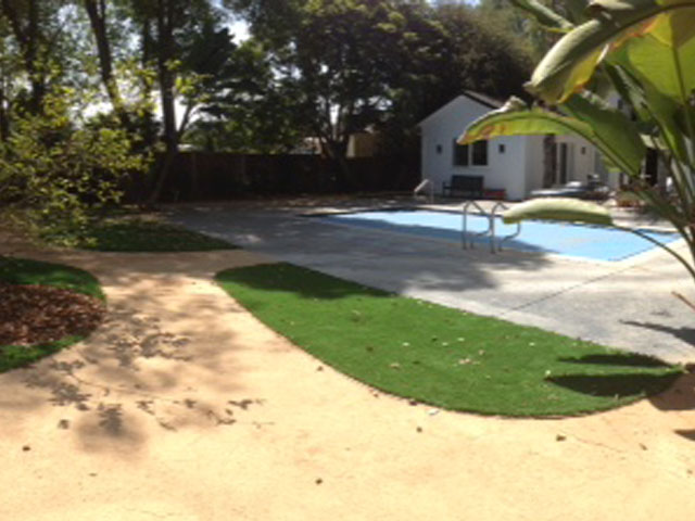 Installing Artificial Grass Wauconda, Illinois Landscaping, Backyard Pool